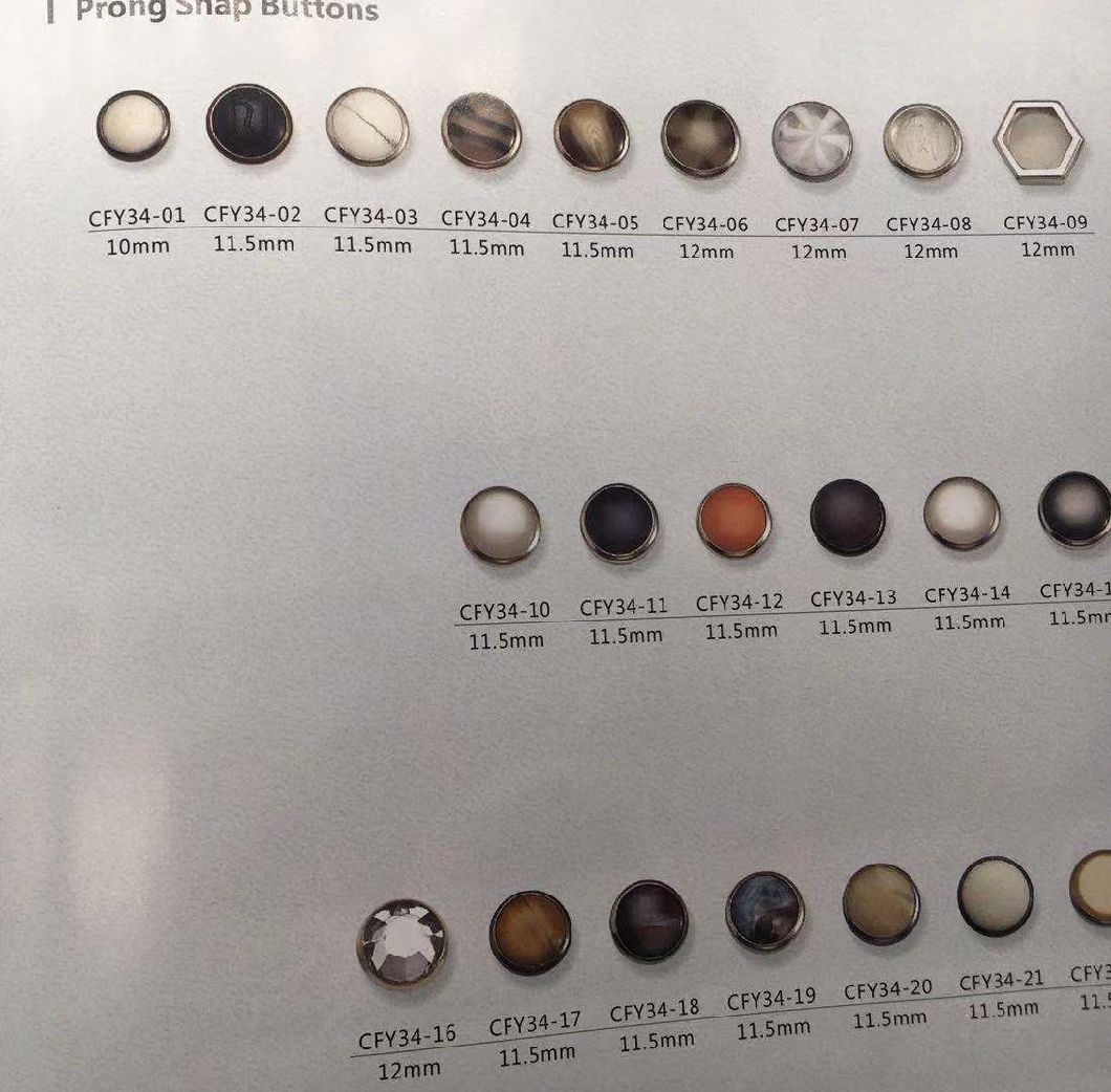 Nickle Free Ring Snap Prong Button for Baby Garments