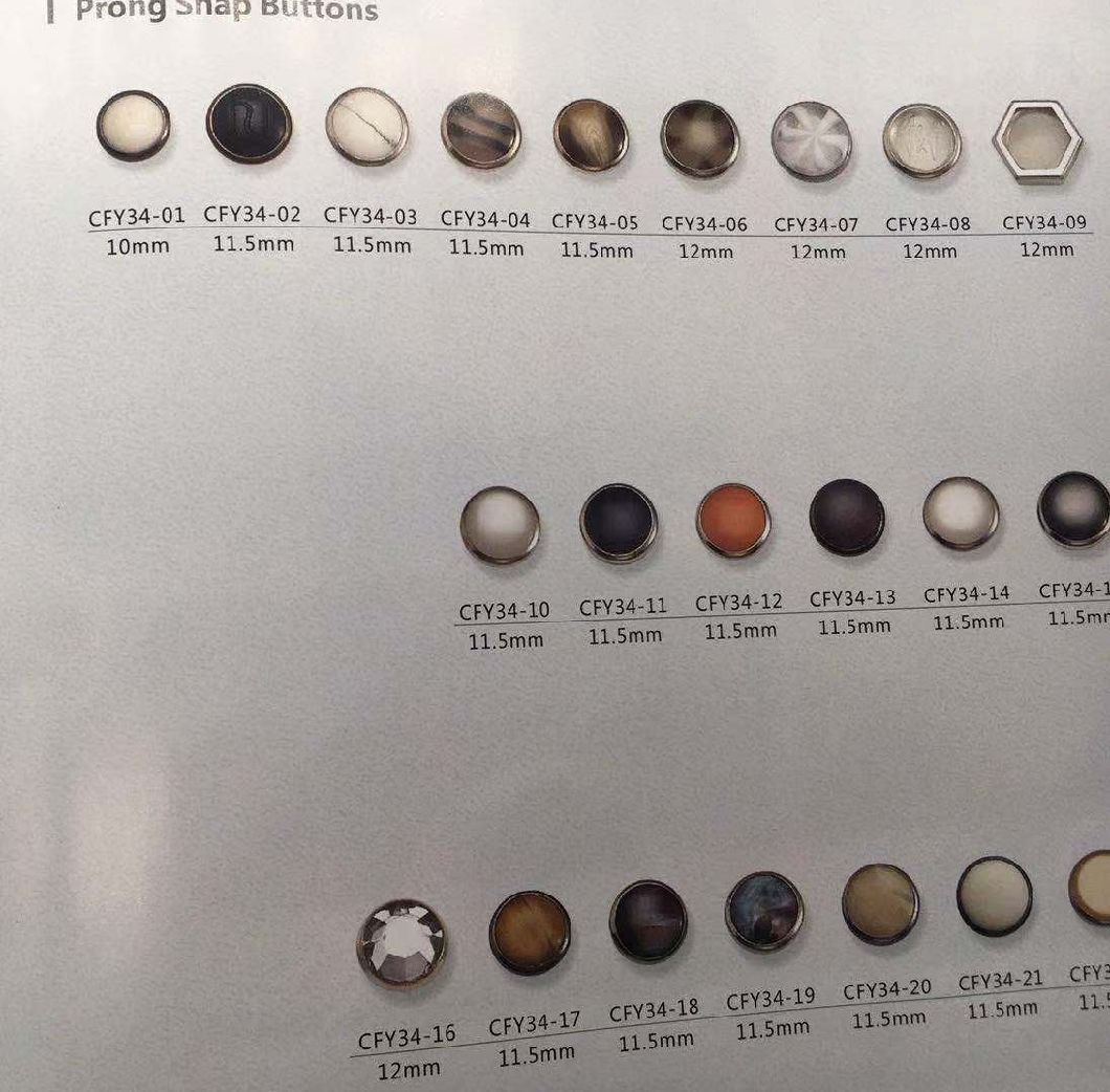 Pear Brass Prong Snap Button China Supplier