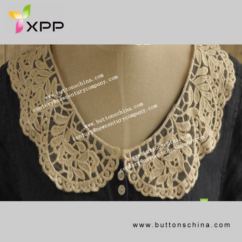 3D White Good Cotton Neck Collar Lace
