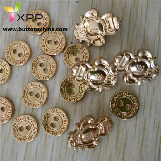 Rose Gold Metal Button with Logo