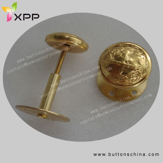 Golden Brass Cover Button for Army Garments