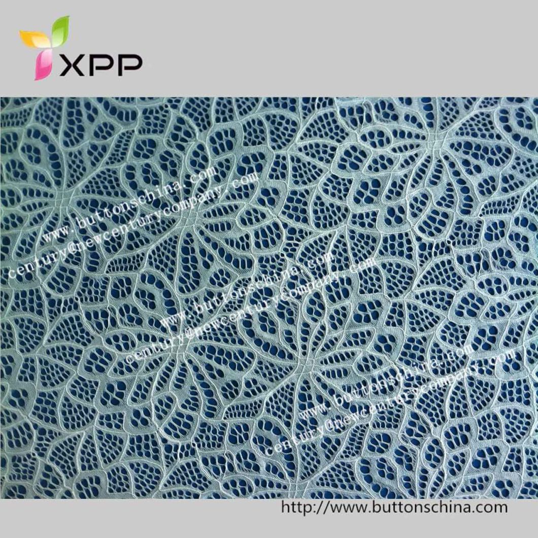 Fashion Beautful Webbing Fabric Lace for Cloth Covering Cotton/Spandex Yarns