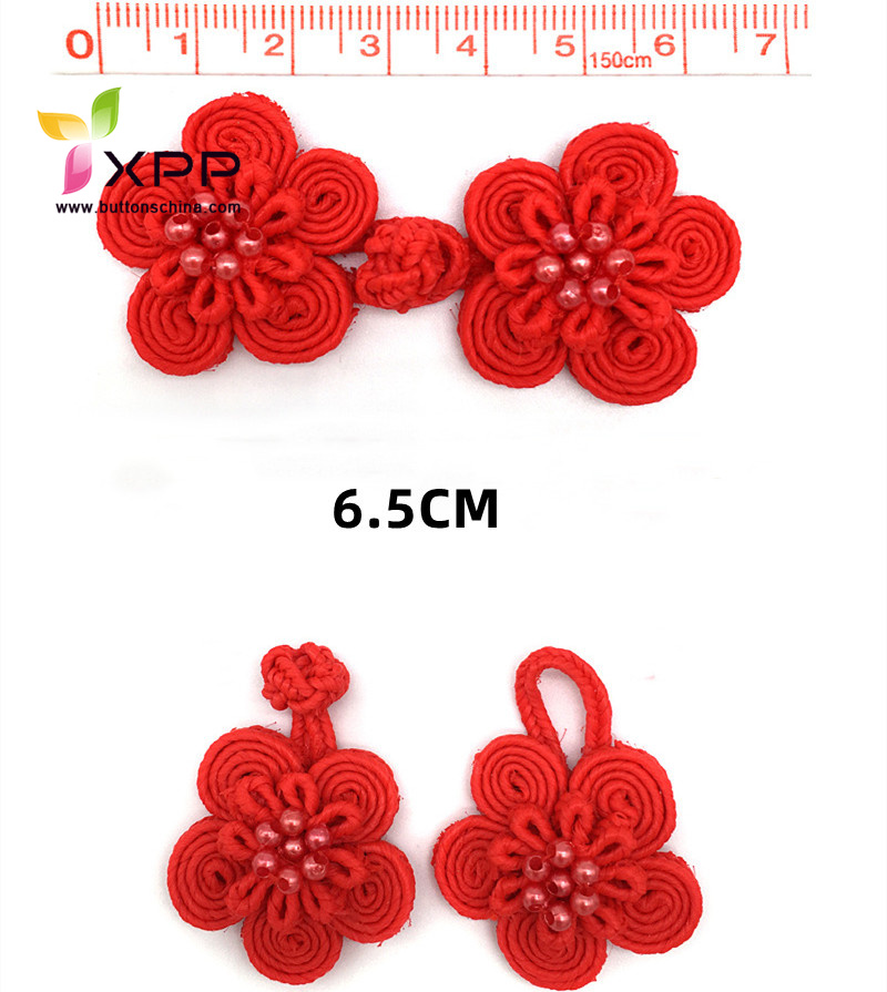 Fancy Chinese Knot Button with bead 