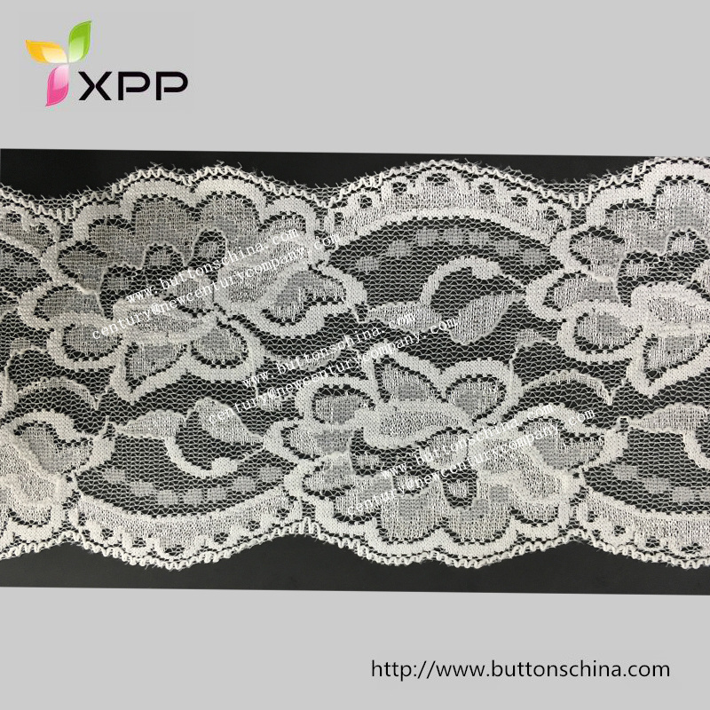 New Swiss Trimming Lace with High Quality for Underwear Decoration Black Color