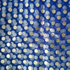 Mesh Fabric with DOT Printed Blue with Gold DOT