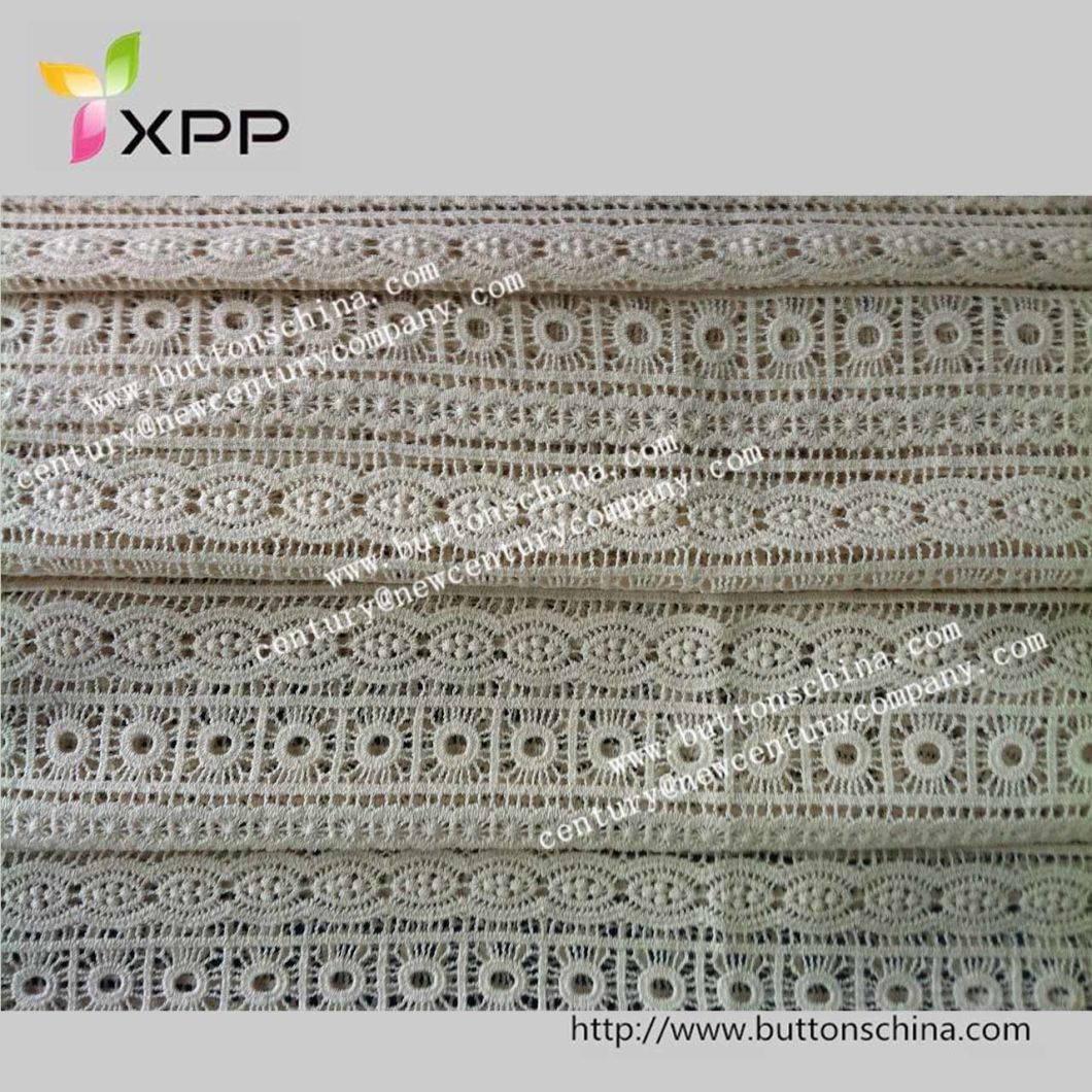Fashion Beautful Water Embroidry Webbing Fabric Lace for Cloth