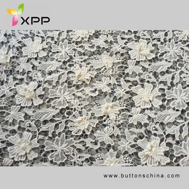 Round Fashion Water Soluble100 Cotton Embroidery Fabric Lace