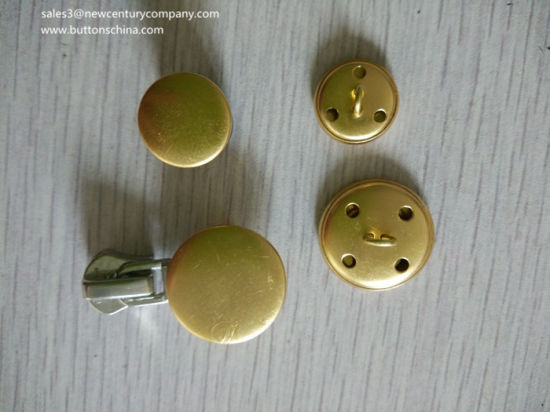 Metal Screw Button with Plated Gold Silver