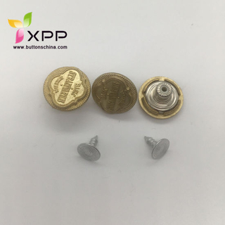 Plating Alloy Jean 2 Part Button with Pin