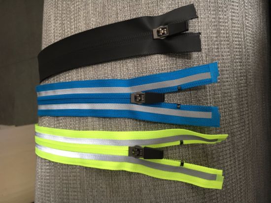 #5 Nylon Zipper with Reflective Tape Zipper